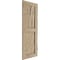 Ekena Millwork Rustic Two Equal Panel Flat Panel Hand Hewn Faux Wood Shutters (Per Pair), Primed Tan, 12"W x 34"H SHUFP12X34HHPR - alternate 14